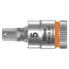 Wera 003335 8740 A HF Zyklop Bit Socket with 1/4" Drive with Holding Function, 5.0 x 28mm
