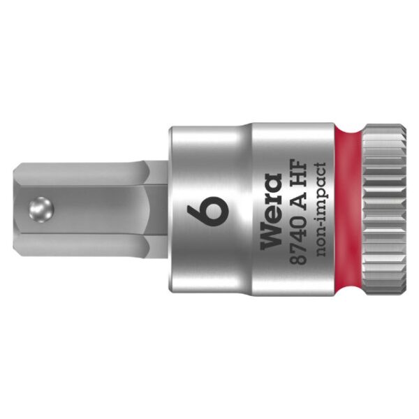 Wera 003337 8740 A HF Zyklop Bit Socket with 1/4" Drive with Holding Function, 6.0 x 28mm Wera 003337 8740 A HF Zyklop Bit Socket with 1/4" Drive with Holding Function, 6.0 x 28mm
