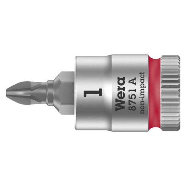 Wera 003350 8751 A PH Zyklop Bit Socket with 1/4" Drive, PH1 x 28mm