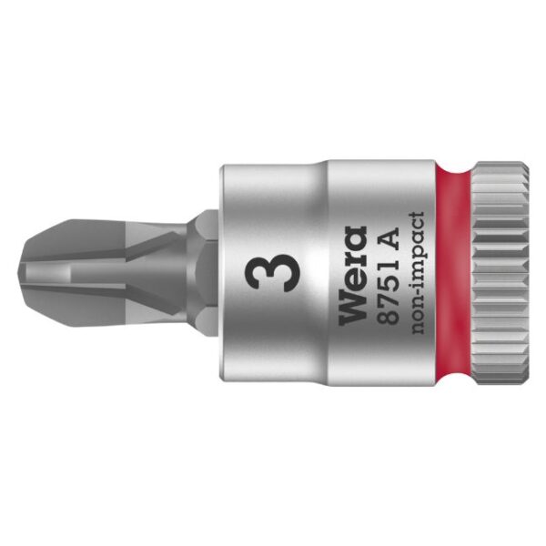 Wera 003352 8751 A PH Zyklop Bit Socket with 1/4" Drive, PH3 x 28mm