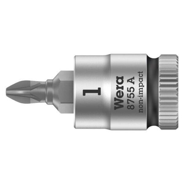 Wera 003353 8755 A PZ Zyklop Bit Socket with 1/4" Drive, PZ1 x 28mm
