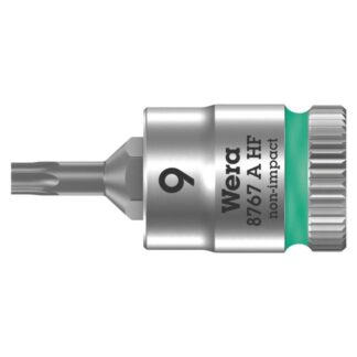 Wera 003361 8767 A HF Torx Zyklop Bit Socket 1/4" Drive with Holding Function , TX9 x 28mm
