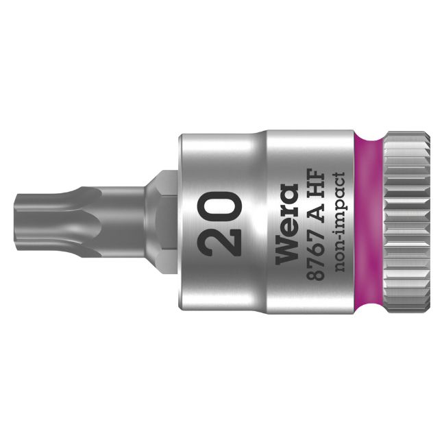 Wera 003364 8767 A HF Torx Zyklop Bit Socket 1/4" Drive with Holding Function , TX20 x 28mm