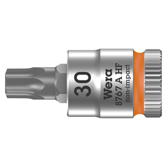 Wera 003369 8767 A HF Torx Zyklop Bit Socket 1/4" Drive with Holding Function , TX30 x 28mm