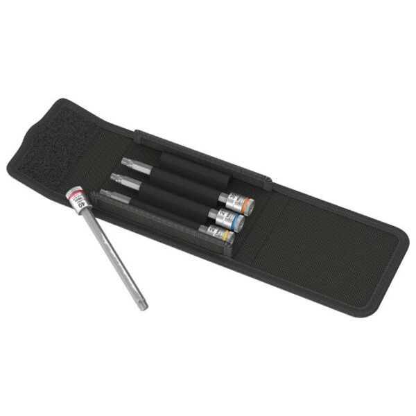 Wera 003375 8767 A Torx HF 1 1/4" Drive Zyklop Bit Socket Set, with Holding Function, 4-Piece