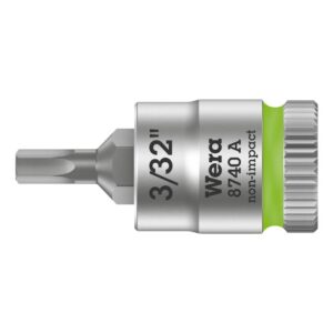 Wera 003381 8740 A Zyklop Hex-Plus Bit Socket 1/4" Drive, 3/32"