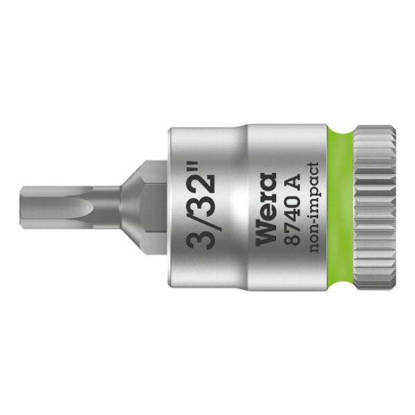 Wera 003381 8740 A Zyklop Hex-Plus Bit Socket 1/4" Drive, 3/32"