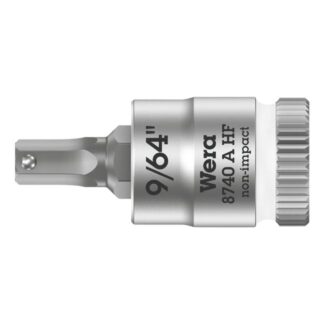 Wera 003384 8740 A HF Zyklop Hex-Plus Bit Socket 1/4" Drive with Holding Function, 9/64"