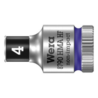 Wera 003717 8790 HMA HF Zyklop Socket, 1/4" Drive with Holding Function - 4.0mm