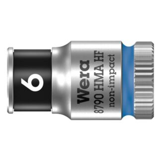 Wera 003721 8790 HMA HF Zyklop Socket, 1/4" Drive with Holding Function - 6.0mm