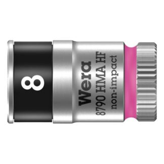Wera 003723 8790 HMA HF Zyklop Socket, 1/4" Drive with Holding Function - 8.0mm