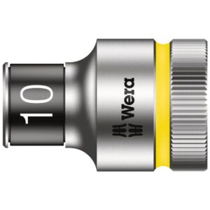 Wera 003730 8790 HMC HF 10 1/2" Drive Zyklop Socket with Holding Function, 10mm