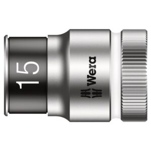 Wera 003735 8790 HMC HF 15 1/2" Drive Zyklop Socket with Holding Function, 15mm