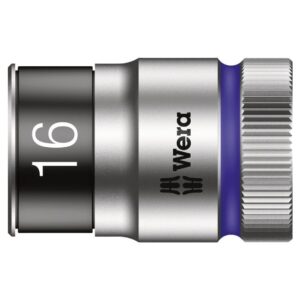 Wera 003736 8790 HMC HF 16 1/2" Drive Zyklop Socket with Holding Function, 16mm