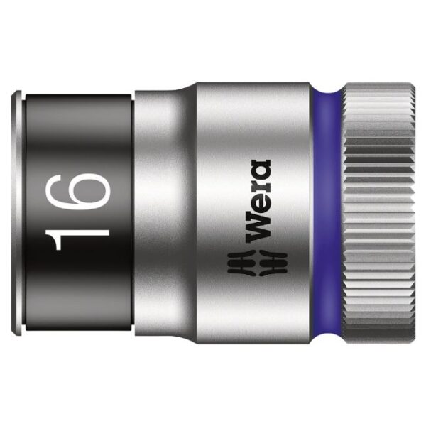 Wera 003736 8790 HMC HF 16 1/2" Drive Zyklop Socket with Holding Function, 16mm