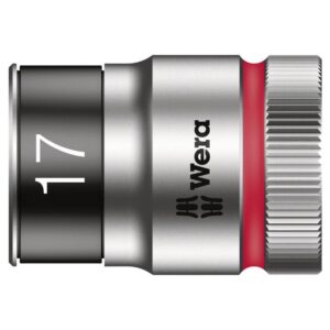 Wera 003737 8790 HMC HF 17 1/2" Drive Zyklop Socket with Holding Function, 17mm
