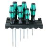 Wera 105656 334/355/6 Kraftform Plus Slotted/Pozidriv Screwdriver Set and Rack 6-Piece Wera 105656 334/355/6 Kraftform Plus Slotted/Pozidriv Screwdriver Set and Rack 6-Piece