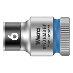 Wera 003740 8790 HMBHF 19 3/8" Drive Zyklop Socket with Holding Function, 6.0mm