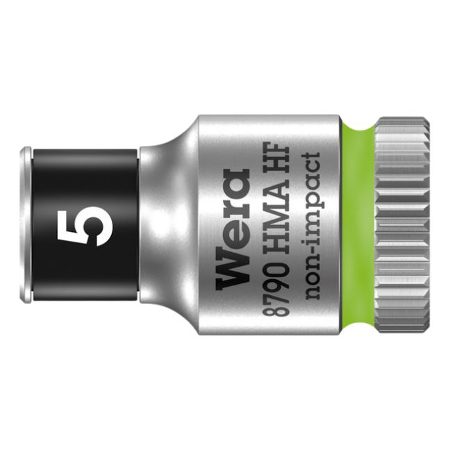 Wera 003719 8790 HMA HF Zyklop Socket with Holding Function 1/4" Drive x 5.0mm x 23mm