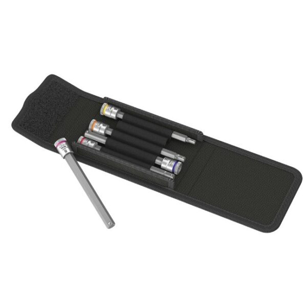 Wera 003345 8740 A HF 1 Zyklop 1/4" Drive Bit Socket Set with Holding Function, 5-Piece