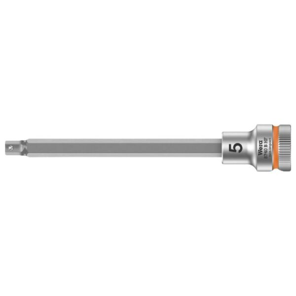 Wera 003034 870 B HF Zyklop Hex-Plus 3/8" Drive Long Bit Socket with Holding Function-5.0 mm