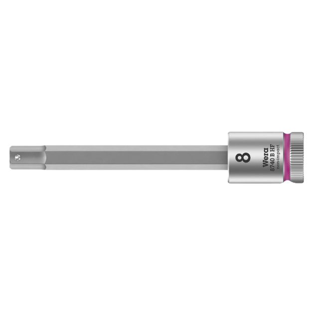 Wera 003040 870 B HF Zyklop Hex-Plus 3/8" Drive Long Bit Socket with Holding Function-8.0 mm