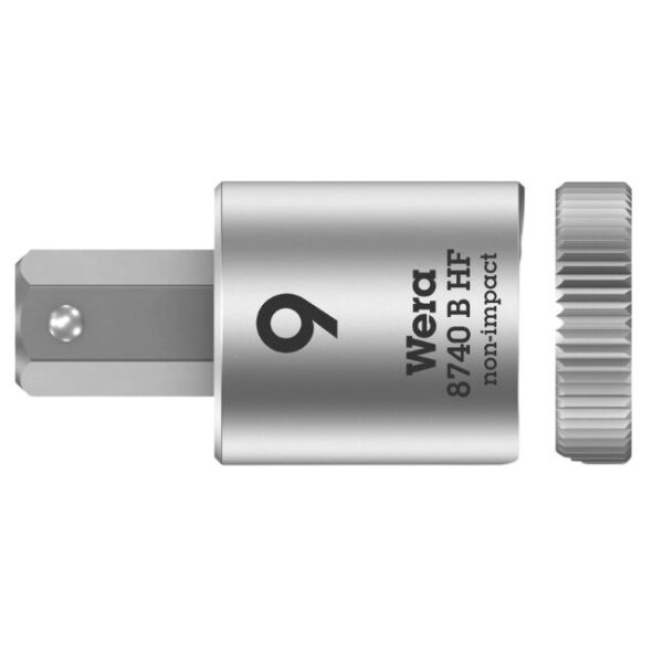 Wera 003041 870 B HF Zyklop Hex-Plus 3/8" Drive Bit Socket with Holding Function-9.0 mm Wera 003041 870 B HF Zyklop Hex-Plus 3/8" Drive Bit Socket with Holding Function-9.0 mm