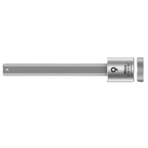 Wera 003042 870 B HF Zyklop Hex-Plus 3/8" Drive Long Bit Socket with Holding Function-9.0 mm