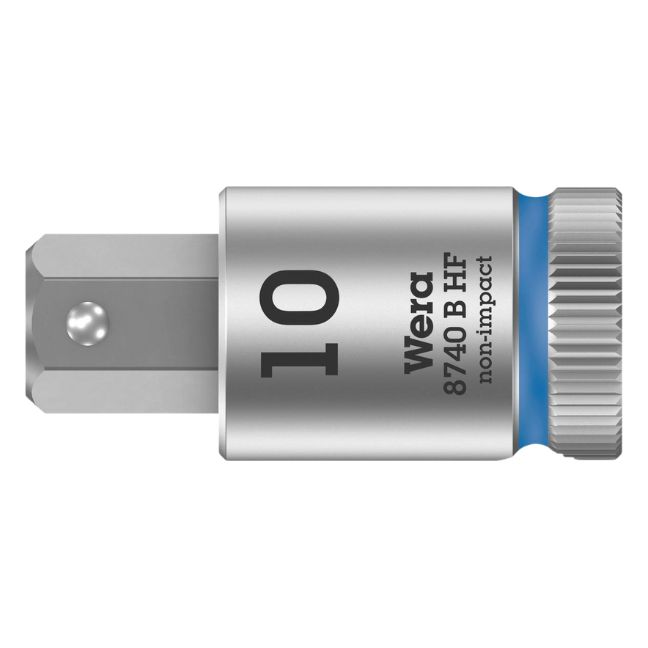 Wera 003043 870 B HF Zyklop Hex-Plus 3/8" Drive Bit Socket with Holding Function-10.0 mm