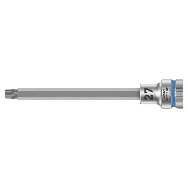 Wera 003065 8767 B HF Zyklop Hex-Plus 3/8" Drive Long Bit Socket with Holding Function-T27 Wera 003065 8767 B HF Zyklop Hex-Plus 3/8" Drive Long Bit Socket with Holding Function-T27