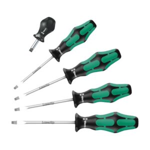 Wera 346302 334/336/5 Kraftform Plus Slotted Screwdriver Set