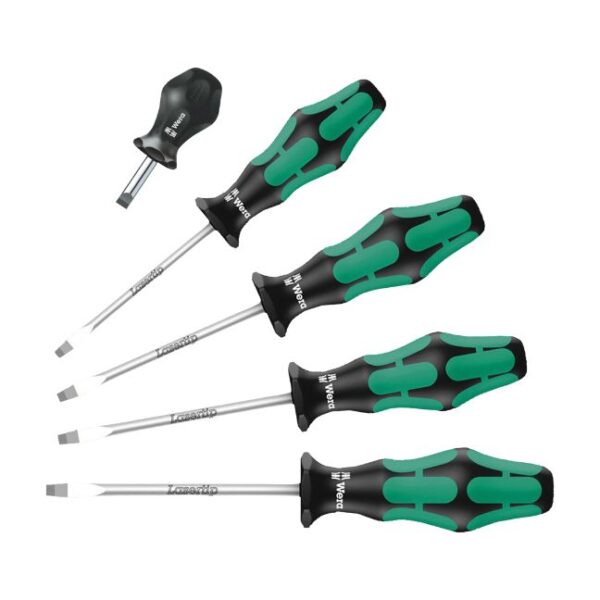 Wera 346302 334/336/5 Kraftform Plus Slotted Screwdriver Set