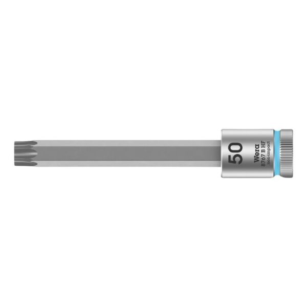 Wera 003073 8767 B HF Zyklop Hex-Plus 3/8" Drive Long Bit Socket with Holding Function-T50 Wera 003073 8767 B HF Zyklop Hex-Plus 3/8" Drive Long Bit Socket with Holding Function-T50