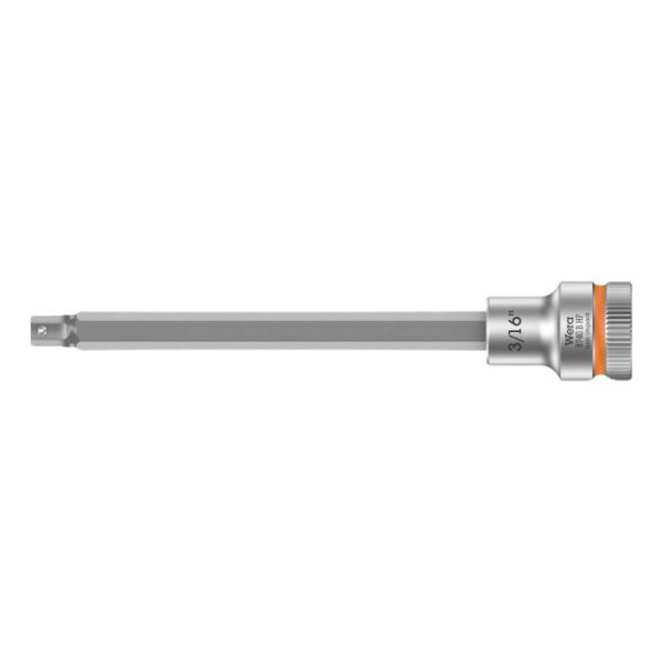 Wera 003086 8767 B HF Zyklop Hex-Plus 3/8" Drive Long Bit Socket with Holding Function-3/16" Wera 003086 8767 B HF Zyklop Hex-Plus 3/8" Drive Long Bit Socket with Holding Function-3/16"