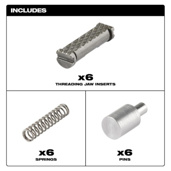 Milwaukee 49-16-5104 Threading Jaw Inserts 6-Pack