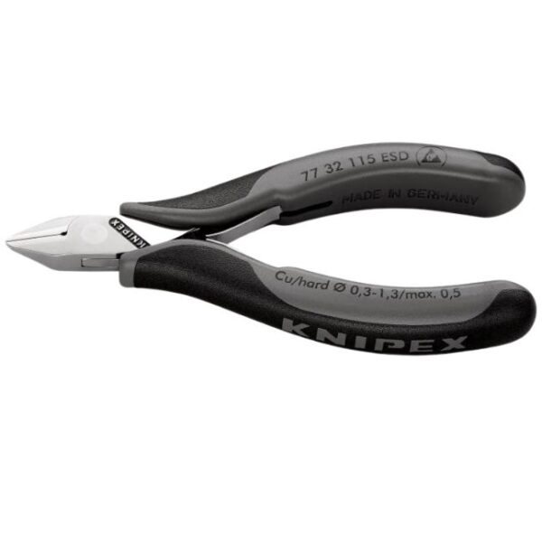 Knipex 7732115ESD 4-1/2" (115mm) Electronics Diagonal Cutters - ESD Knipex 7732115ESD 4-1/2" (115mm) Electronics Diagonal Cutters - ESD