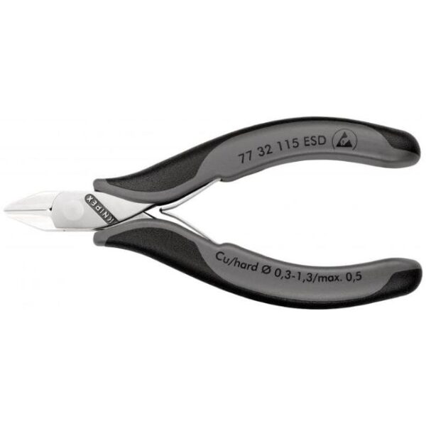 Knipex 7732115ESD 4-1/2" (115mm) Electronics Diagonal Cutters - ESD Knipex 7732115ESD 4-1/2" (115mm) Electronics Diagonal Cutters - ESD