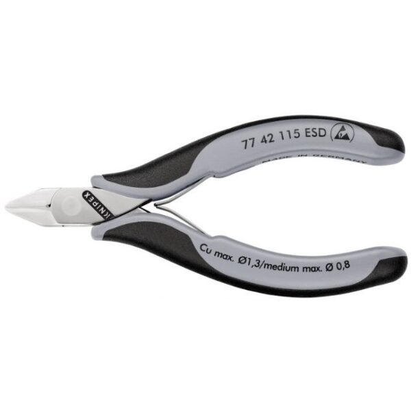 Knipex 7742115ESD 4-1/2" (115mm) Electronics Diagonal Cutters - ESD Knipex 7742115ESD 4-1/2" (115mm) Electronics Diagonal Cutters - ESD