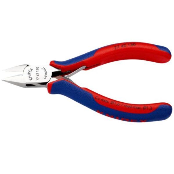 Knipex 7742130 5-1/4" (130mm) Electronics Diagonal Cutters without Bevel Knipex 7742130 5-1/4" (130mm) Electronics Diagonal Cutters without Bevel