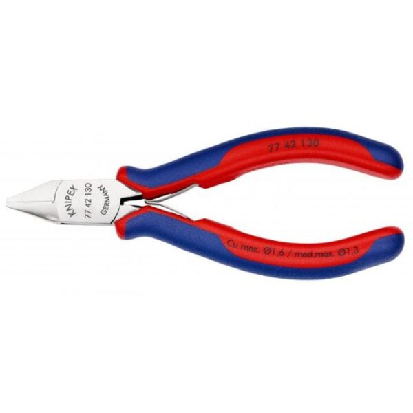 Knipex 7742130 5-1/4" (130mm) Electronics Diagonal Cutters without Bevel Knipex 7742130 5-1/4" (130mm) Electronics Diagonal Cutters without Bevel
