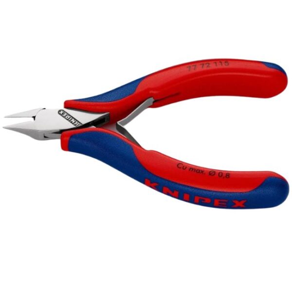Knipex 7772115 4-1/2" (115mm) Electronics Diagonal Cutters with Pointed Mini-Head Knipex 7772115 4-1/2" (115mm) Electronics Diagonal Cutters with Pointed Mini-Head