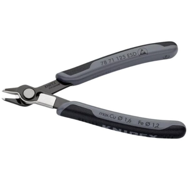 Knipex 7871125ESD 5" (125mm) Electronics SUPER KNIPS with Lead Catcher - ESD - 62HRC