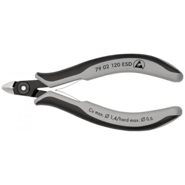 Knipex 7902120ESD 4-3/4" (120mm) Precision Electronics Diagonal Cutters - ESD Knipex 7902120ESD 4-3/4" (120mm) Precision Electronics Diagonal Cutters - ESD