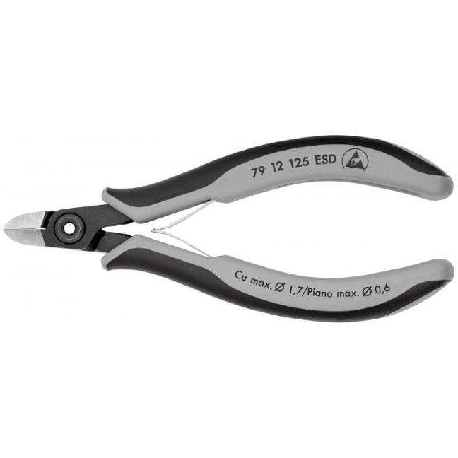 Knipex 7912125ESD 5" (125mm) Precision Electronics Side Cutters - Ultra Fine Wire