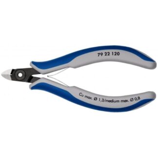 Knipex 7922125 4-3/4" (120mm) Mini-Head Precision Electronics Diagonal Cutters