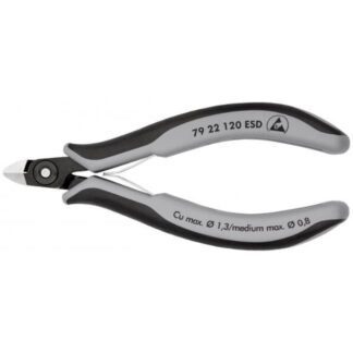 Knipex 7922120ESD 4-3/4" (120mm) Mini-Head Precision Electronics Side Cutter - ESD
