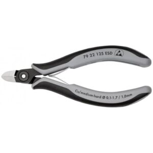 Knipex 7922125ESD 5" (125mm) Precision Electronics Side Cutters - Round Head - ESD