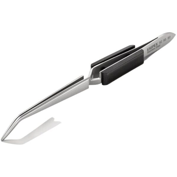 Knipex 929590 6-1/4" Stainless Steel Gripping Tweezers - Bent Nose Knipex 929590 6-1/4" Stainless Steel Gripping Tweezers - Bent Nose