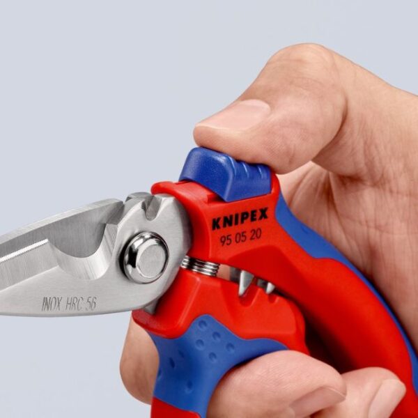 Knipex 950520 6-1/4" (160mm) Angled Electricians' Shears with Crimper