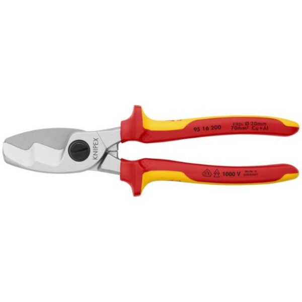 Knipex 9516200 8" (200mm) Cable Shears - 1000V Insulated